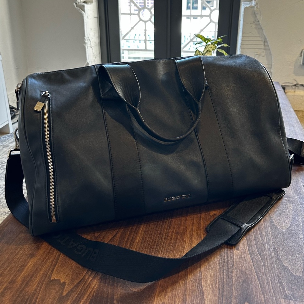 Bugatchi leather duffel